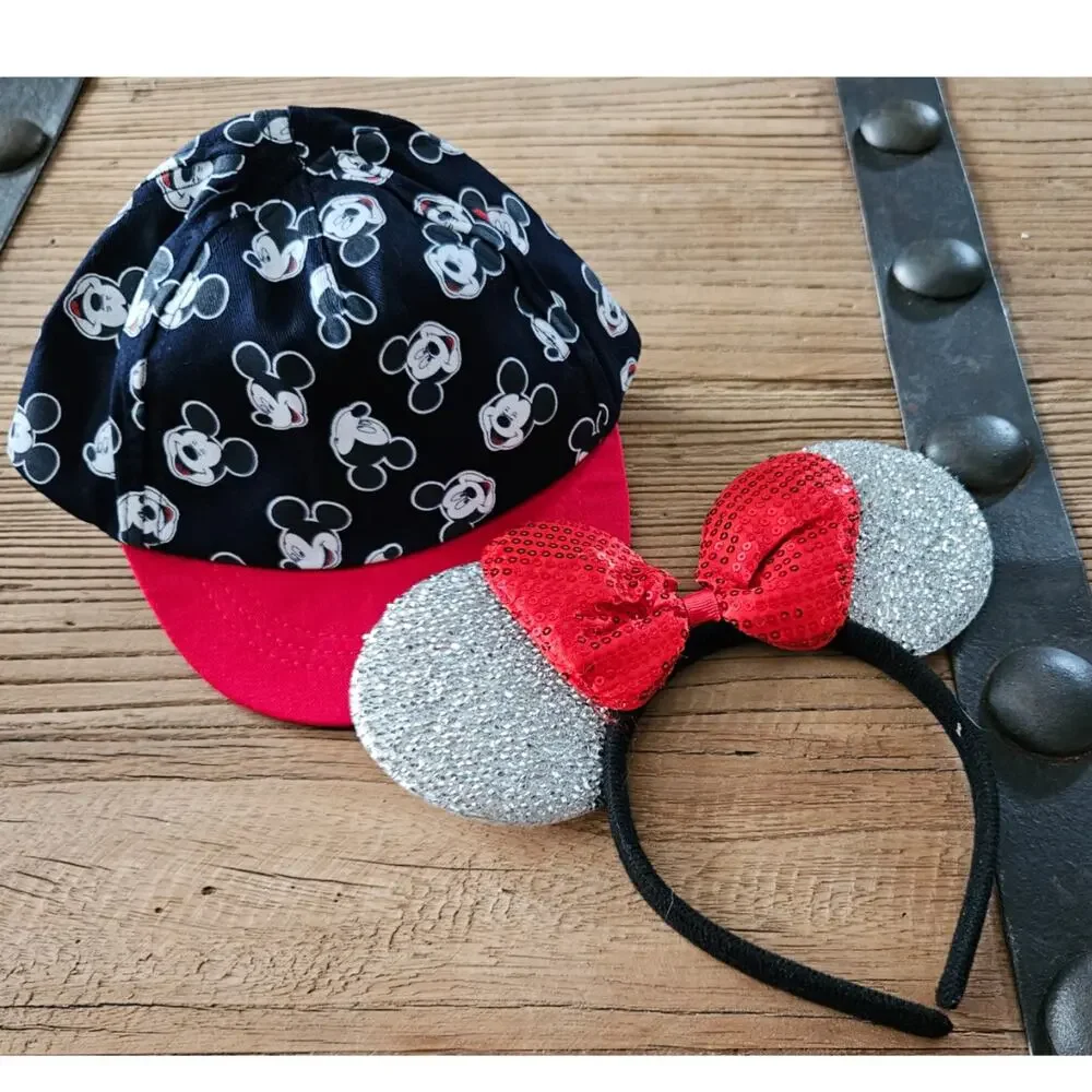 Mickey Mouse Hat and Minnie Mouse Ears New